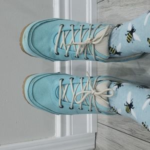 💛 Cute sz8.5 Blue Women's Canvas Shoes